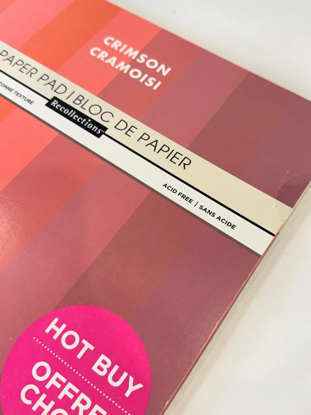 🆕 Crimson Cardstock Paper Pad 12x12 48 Sheets Acid Free